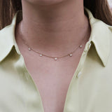 Diamond Bezel Drop Necklace