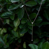 Diamond Bezel Lariat Necklace