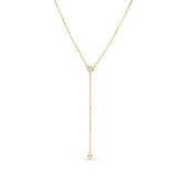 Diamond Bezel Lariat Necklace
