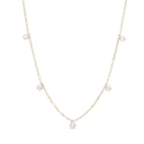 Diamond Bezel Drop Necklace