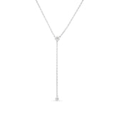 Diamond Bezel Lariat Necklace
