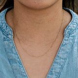 Micro Paperclip Chain Necklace