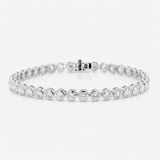 Bezel Lab Grown Diamond Tennis Bracelet