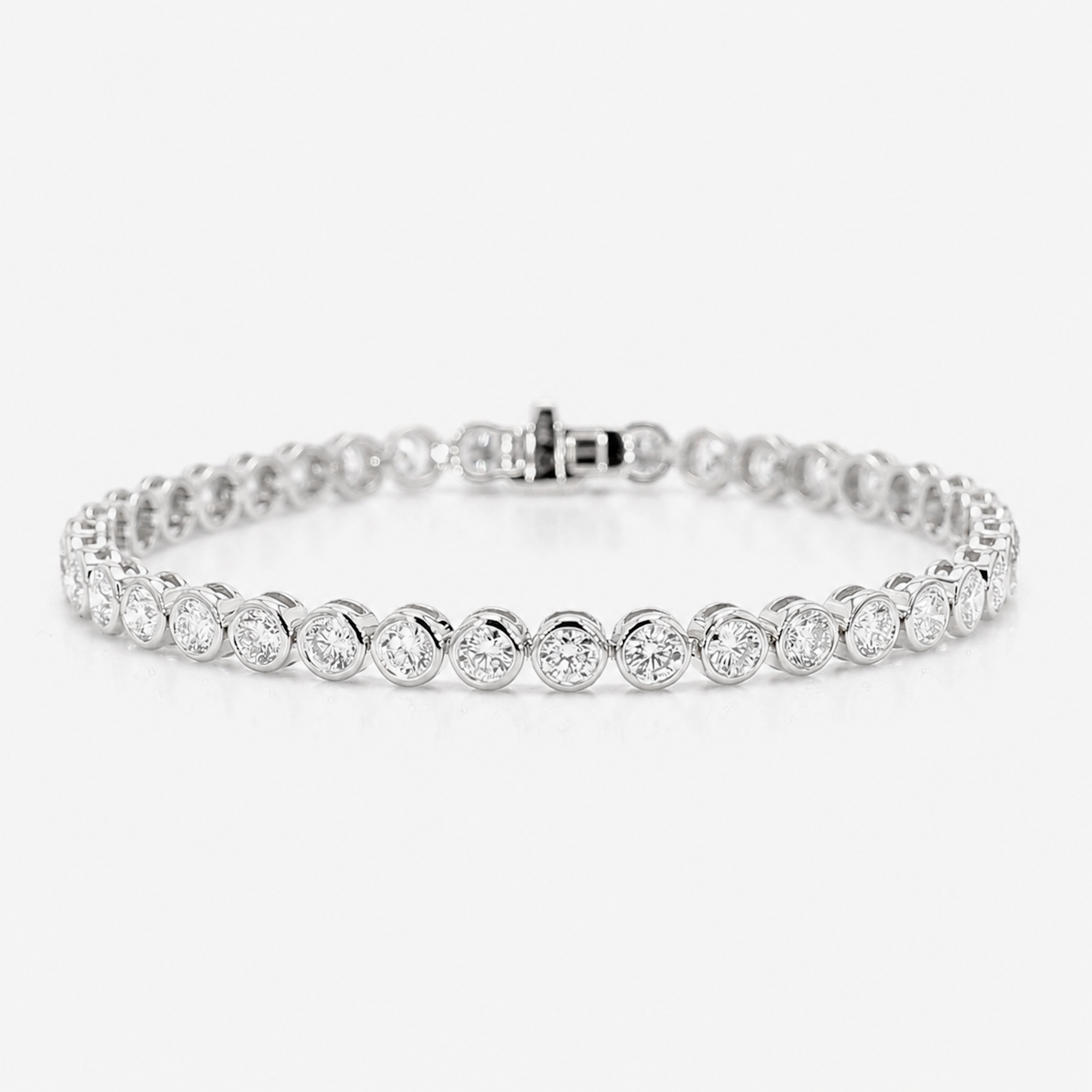 Bezel Lab Grown Diamond Tennis Bracelet