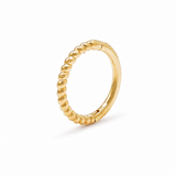 Gold Rope Hoop Earring