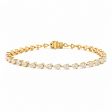 Pear Lab Grown Diamond Tennis Bracelet
