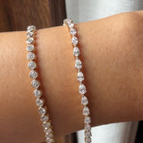 Bezel Lab Grown Diamond Tennis Bracelet