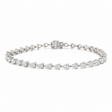 Pear Lab Grown Diamond Tennis Bracelet